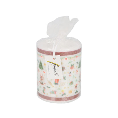 Kerze Ornaments all over red (small)