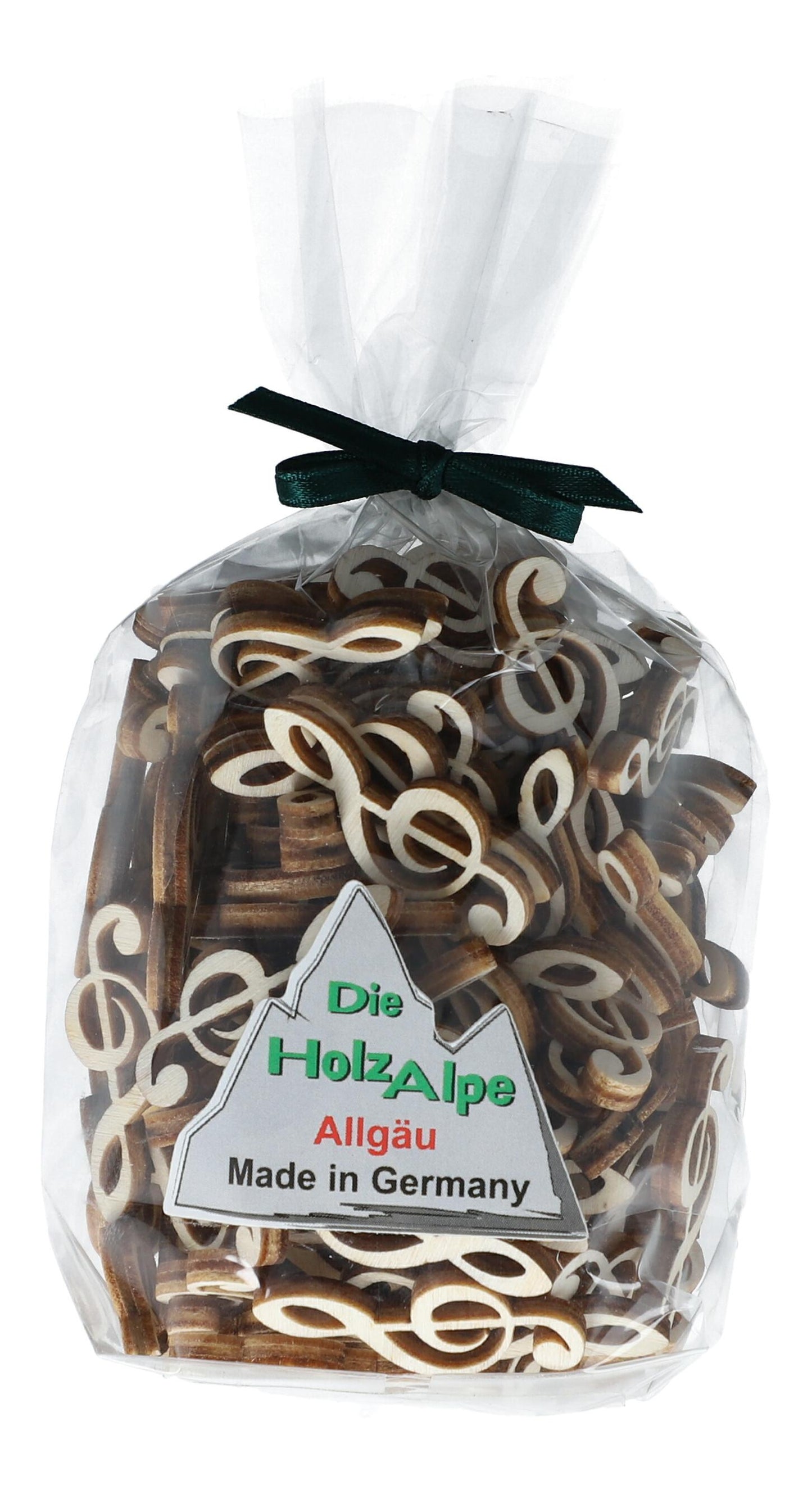 Violinschlüssel-Streudeko aus Pappelholz, Tischdekoration