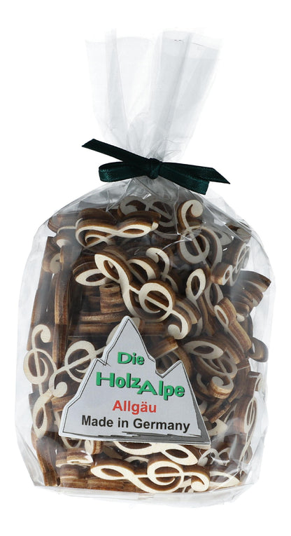 Violinschlüssel-Streudeko aus Pappelholz, Tischdekoration