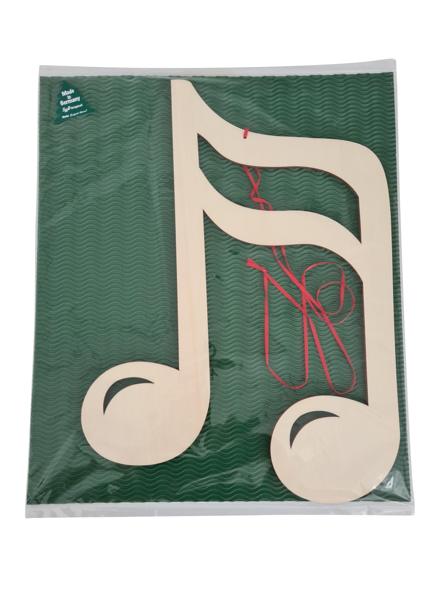 Wooden decoration pendant double sixteenth note, size: 40 cm