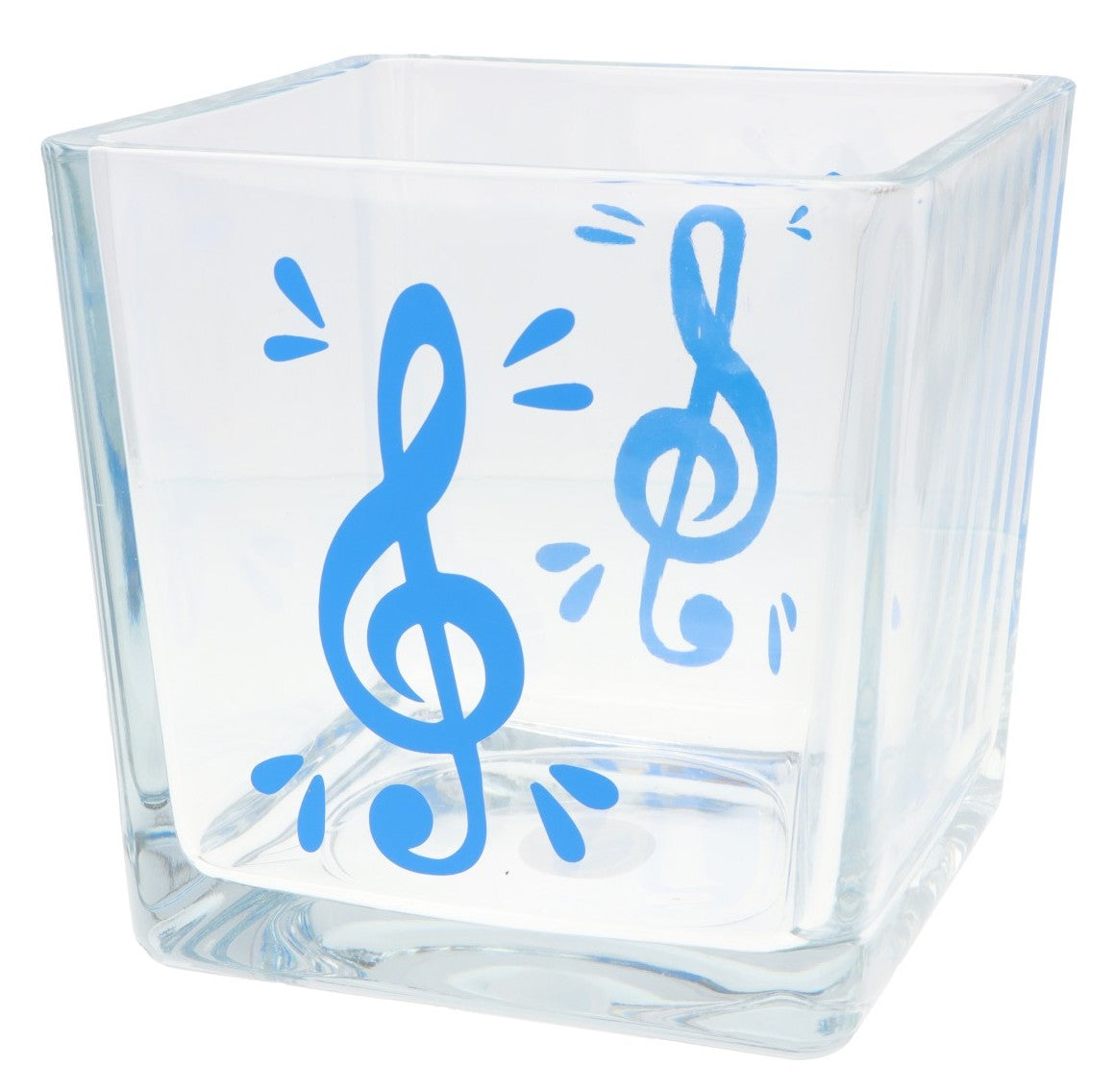 Glas-Vase mit Violinschlüssel