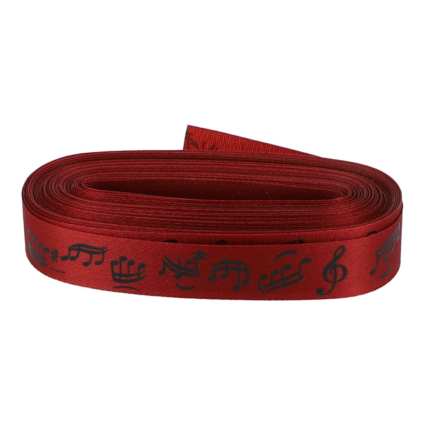 Gift ribbon notes and treble clef, colors burgundy, black or champagne