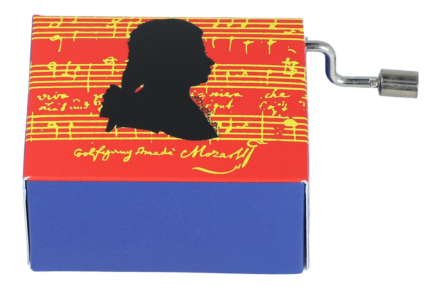 Music box with melody Kleine Nachtmusik, motif silhouette Mozart