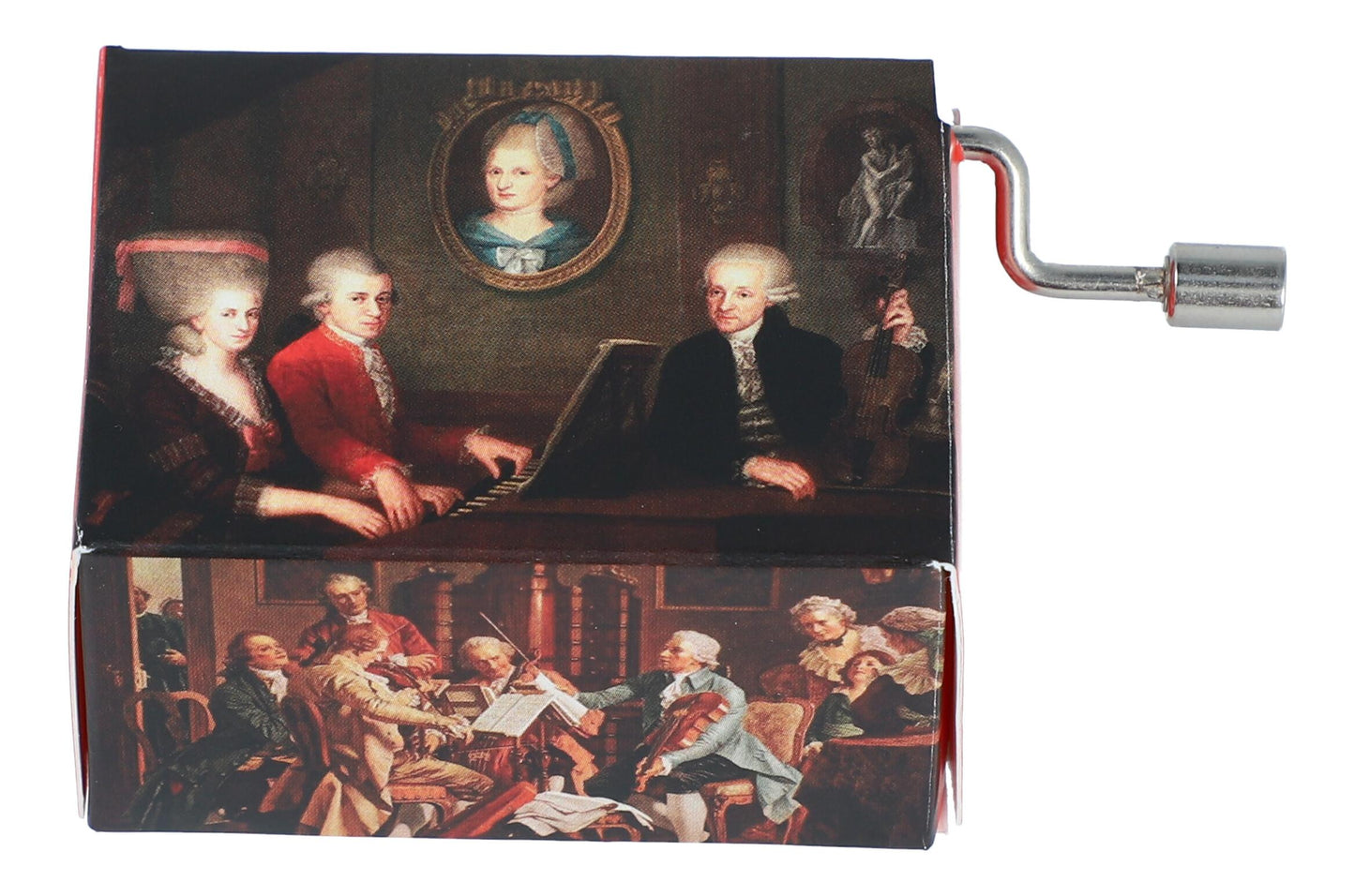 Music box with melody lullaby, motif Mozart family