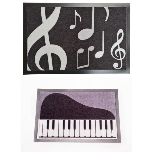 Doormat with musical note or piano print