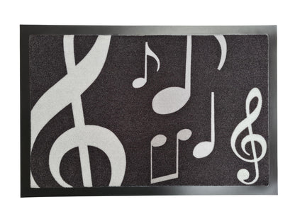 Doormat with musical note or piano print