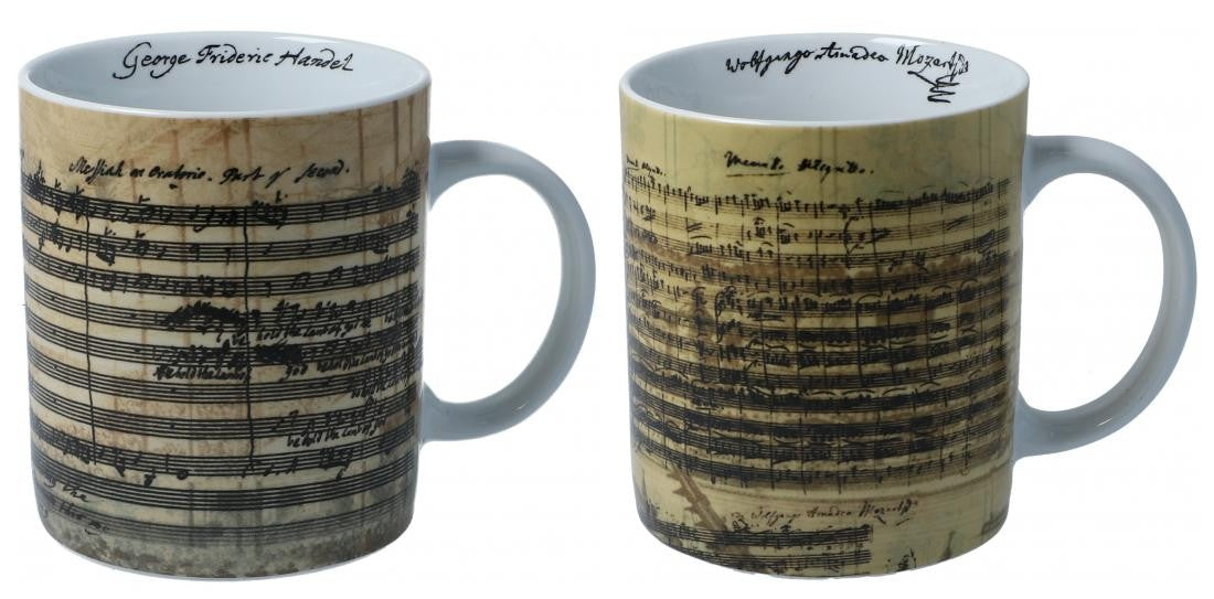 Mug with various composers' facsimiles
