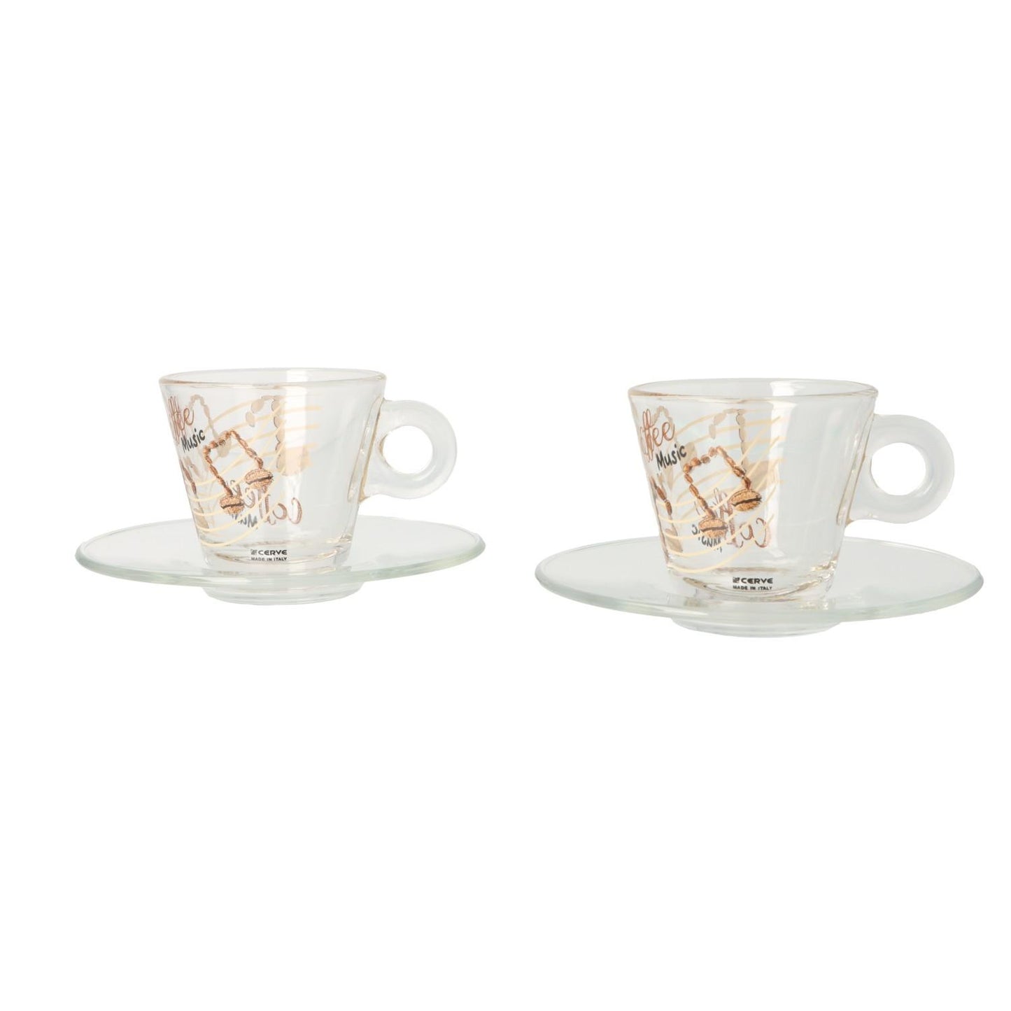 Set of 2 espresso place settings “Coffee Music”