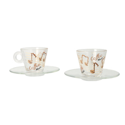 Set of 2 espresso place settings “Coffee Music”