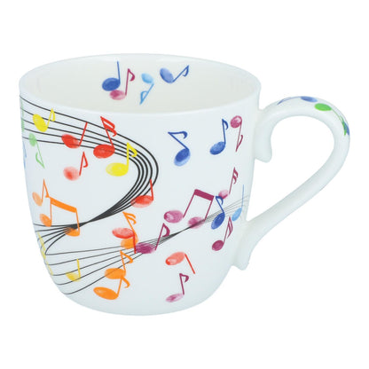 Mug "Flying notes" with colorful notes