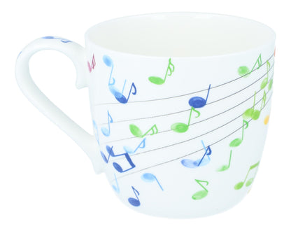 Mug "Flying notes" with colorful notes