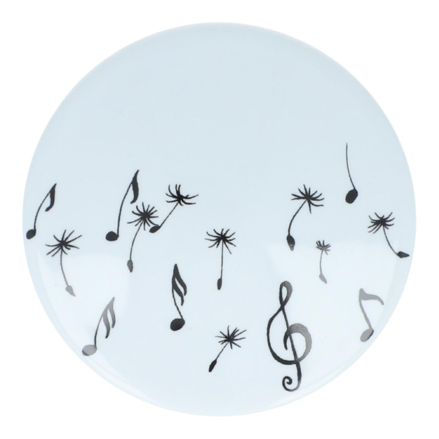 Deckel für Kuschelbecher Pusteblume mit Noten und Violinschlüssel