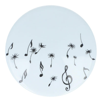 Deckel für Kuschelbecher Pusteblume mit Noten und Violinschlüssel