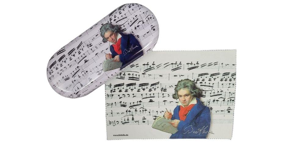 Brillenetui und Mikrofasertuch Ludwig van Beethoven