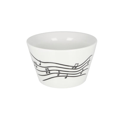 cereal bowl with treble clef and music line design