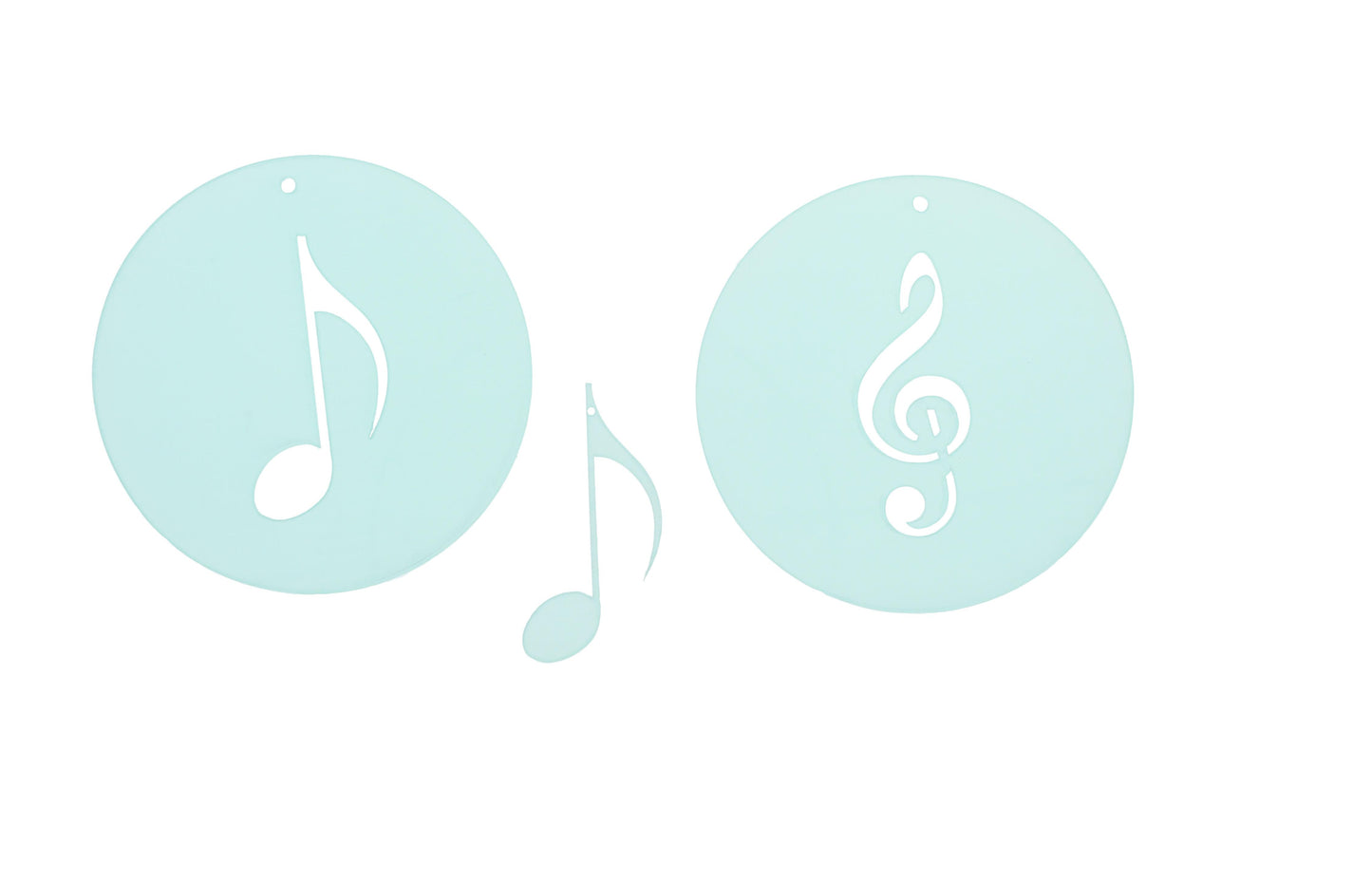 3er-Set Schablonen mit Violinschlüssel und Noten, zur Dekoration von Cappuccino usw.