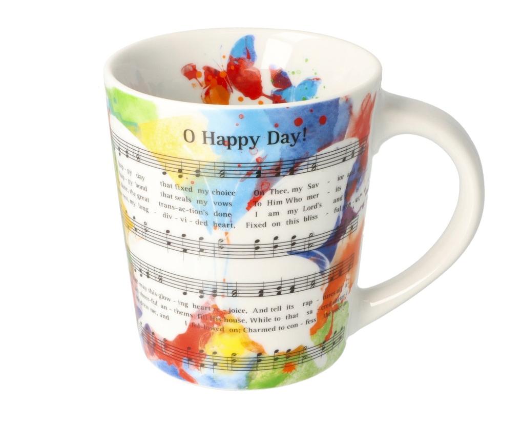 bunter Oh Happy Day-Henkelbecher, Noten und Liedtext 