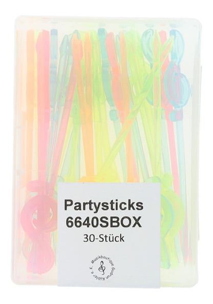 colorful party sticks treble clef, cocktail skewers