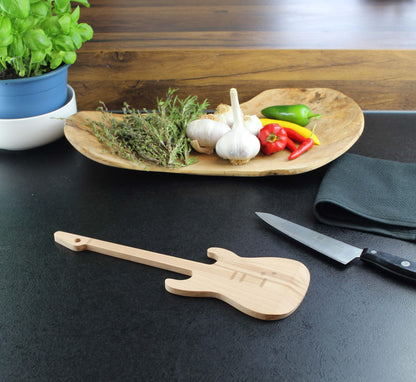 electric guitar spatula and mini cutting board