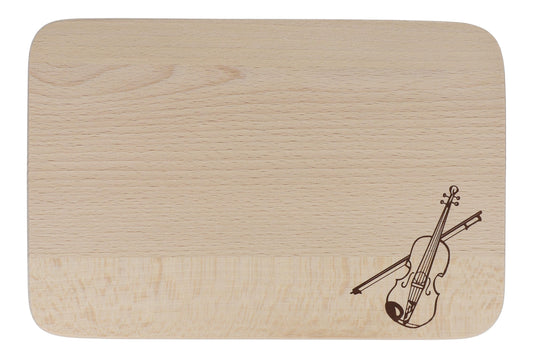 Cutting board printed with instruments