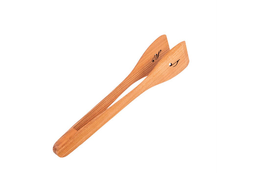 Salat-/Grillzange mit gelasertem Violinschlüssel und Achtelnote