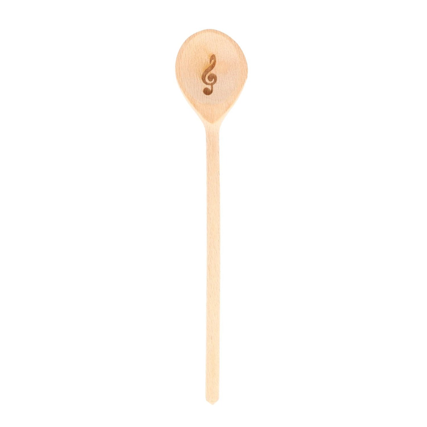 Mini wooden spoon with lasered treble clef, made of beech wood