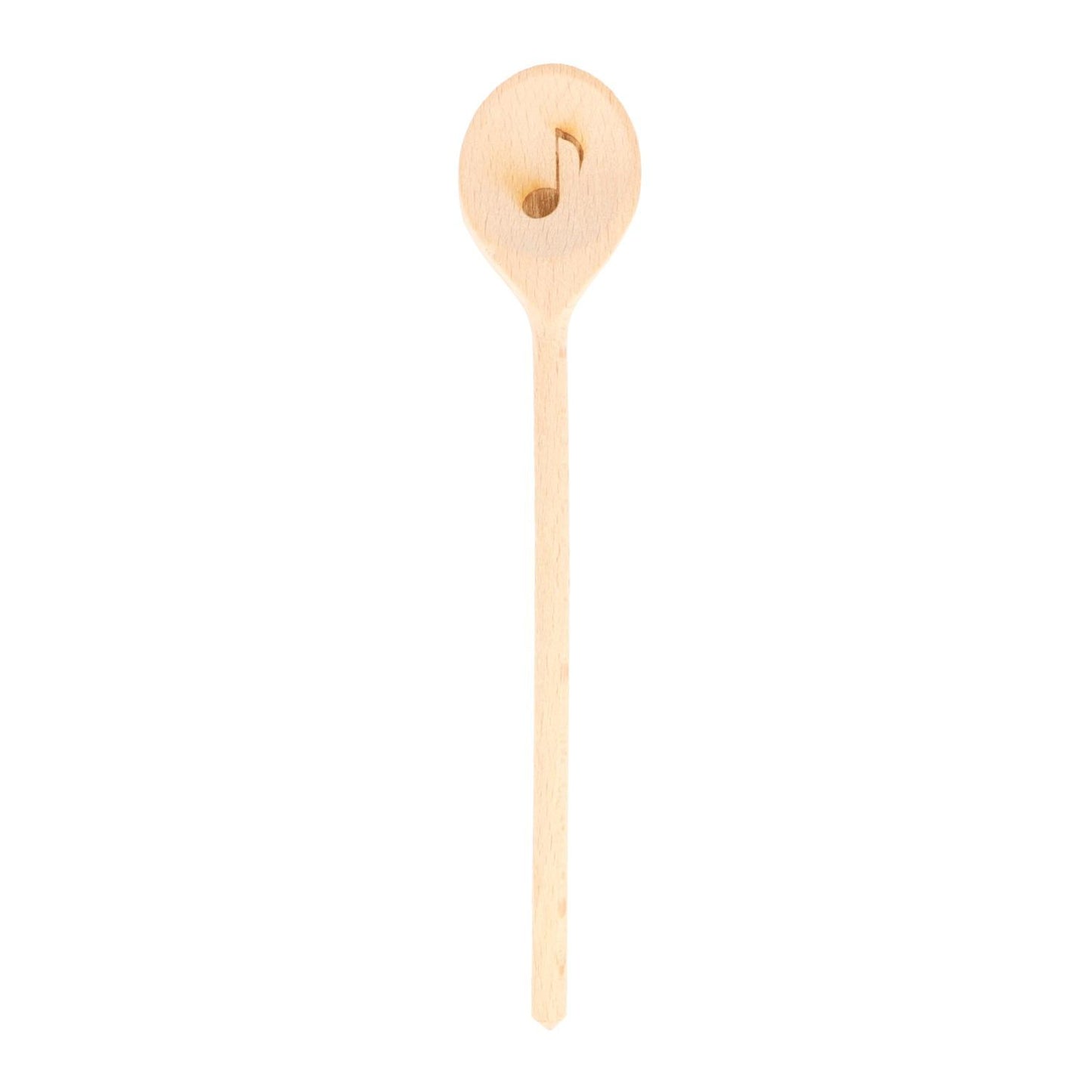 Mini wooden spoon with lasered eighth note, made of beech wood