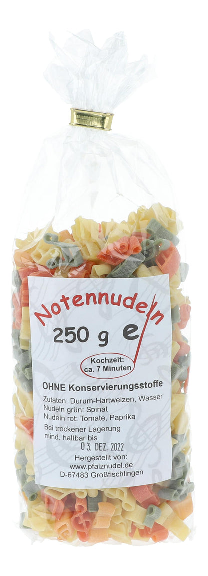 Noten-Noodles colorful, without preservatives, 250 g pack