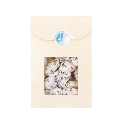 Bonbon-Fruchtmischung mit Noten-Wickelpapier, 100g in Geschenkbox