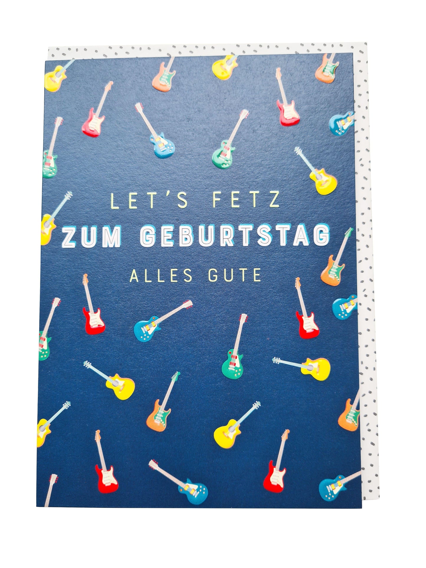 Double card "Let's Fetz Happy Birthday", electric guitars