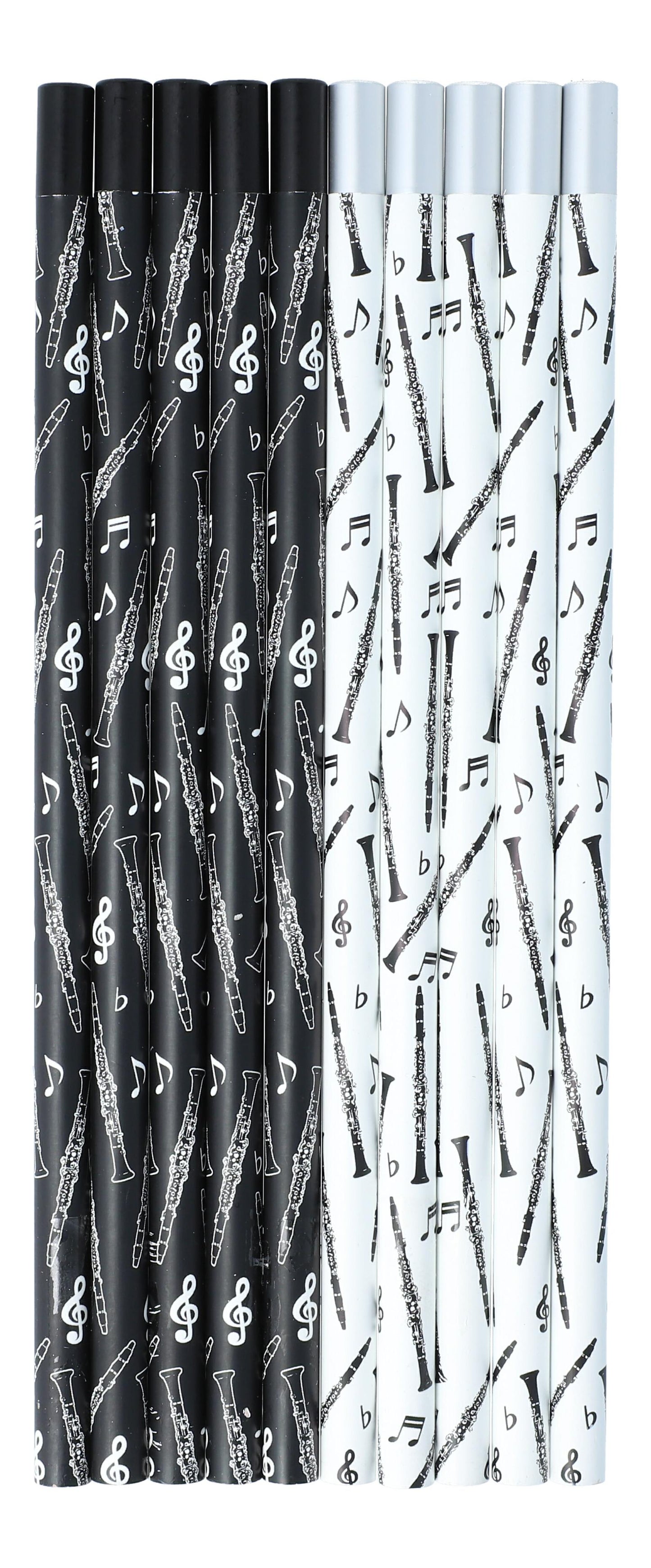 Pencils with musical motifs and magnetic head