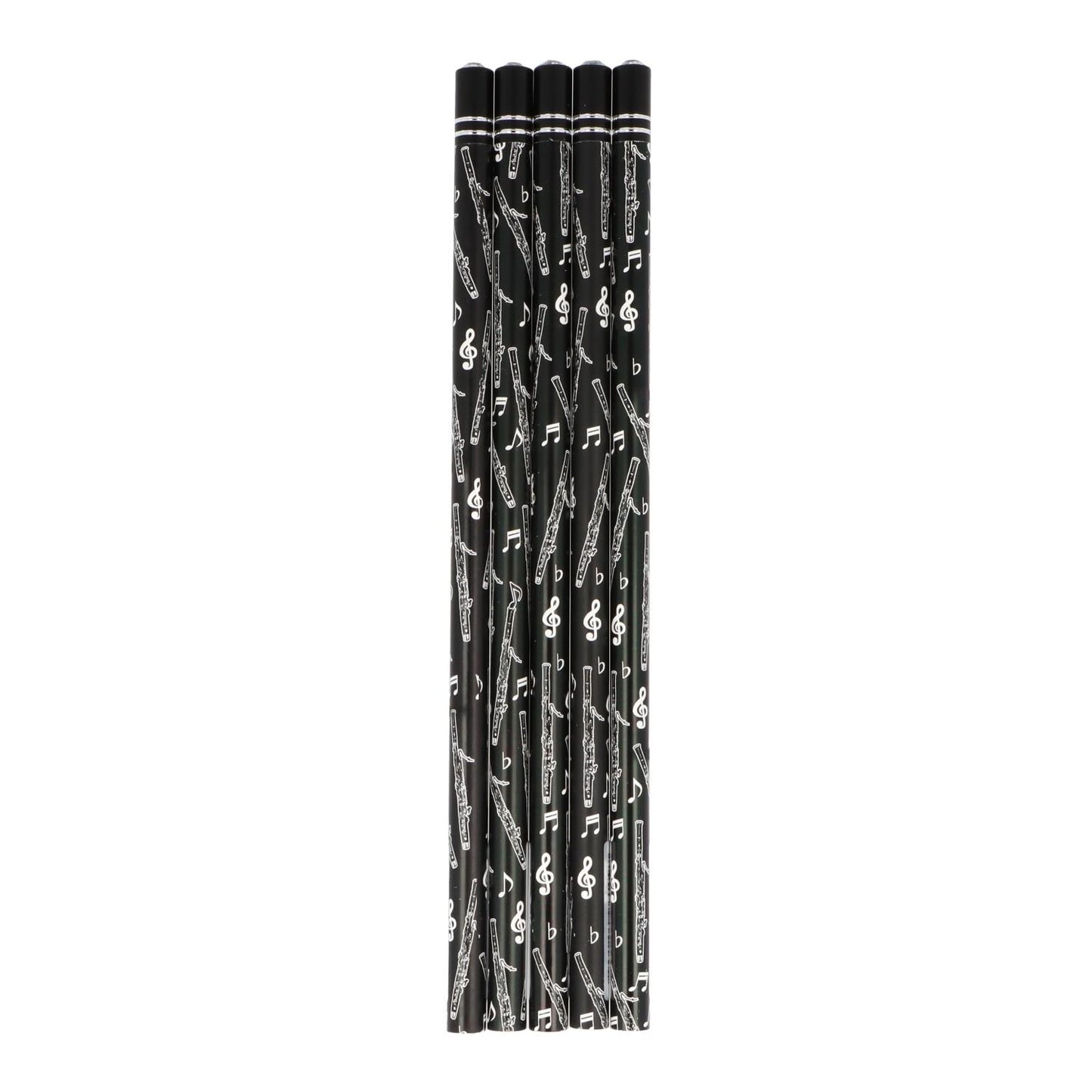 Pencils in black with instruments and decorative gemstone