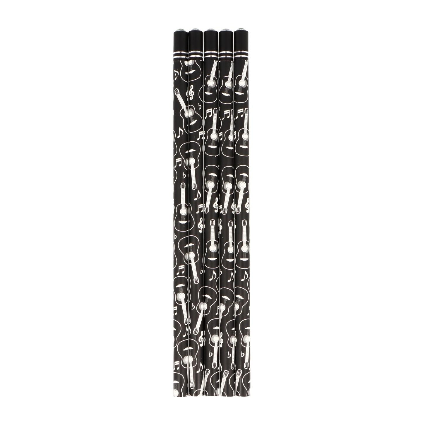 Pencils in black with instruments and decorative gemstone