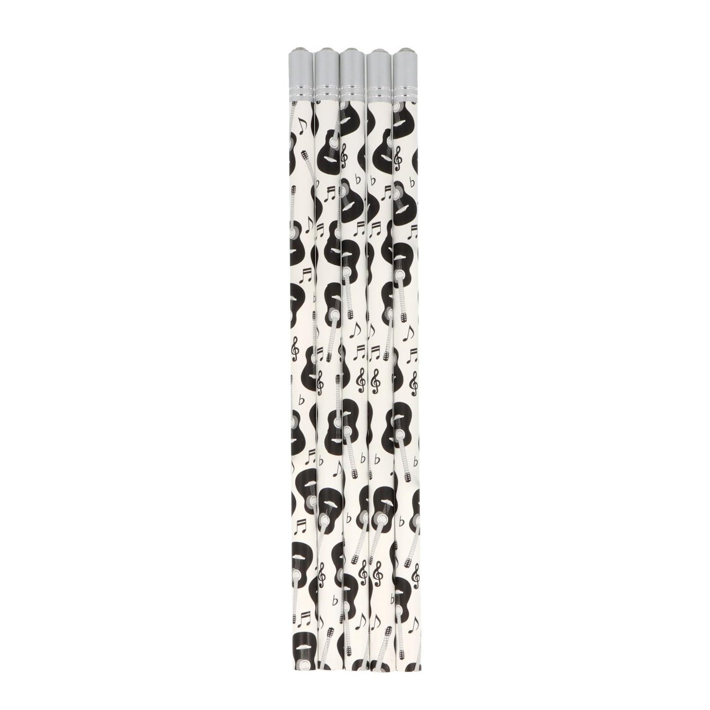 Pencils in white with instruments and decorative gemstone