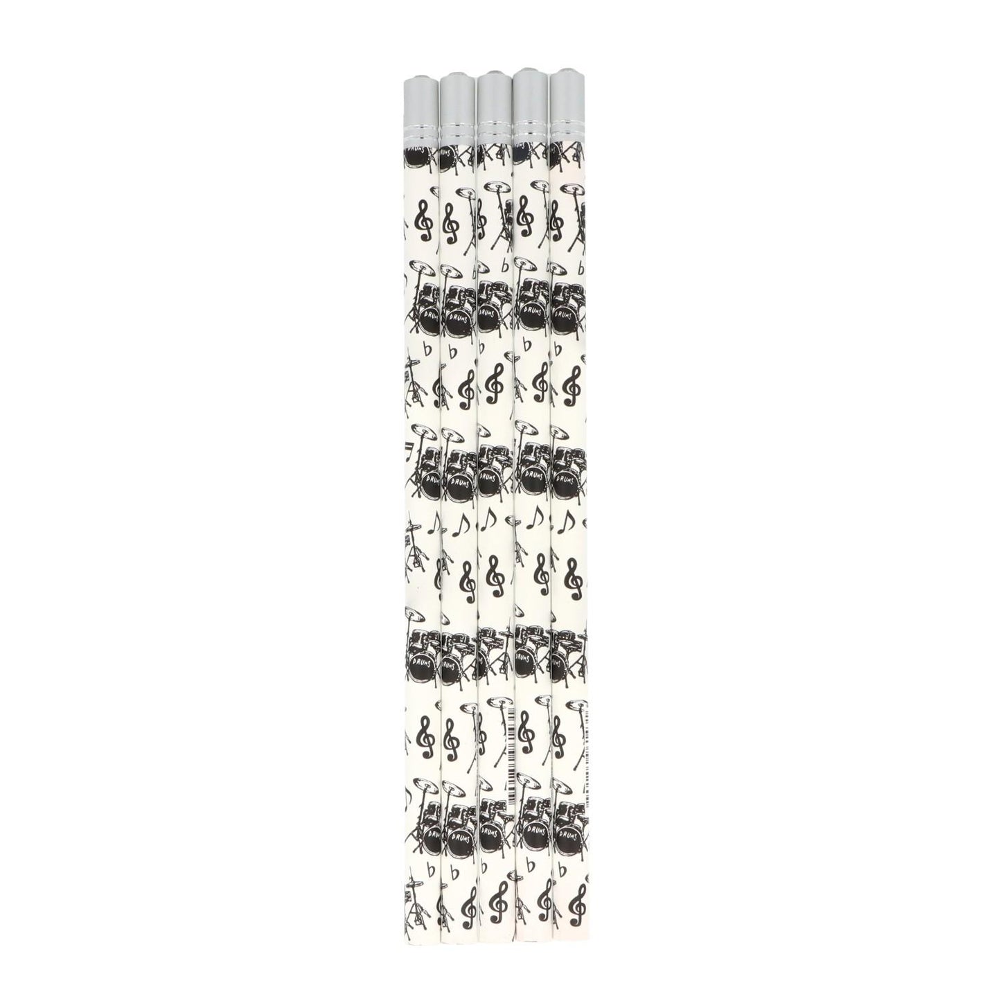 Pencils in white with instruments and decorative gemstone