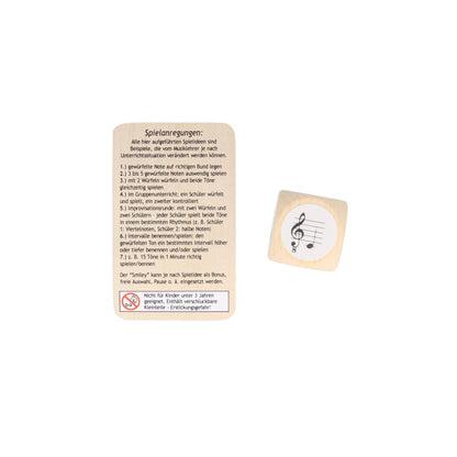 Notenwürfel für Gitarre, E bis c, Konzertgitarre