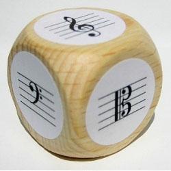 clef cubes, treble, bass and alto clefs