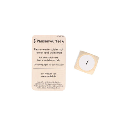 Pausenwürfel, Notenlehre