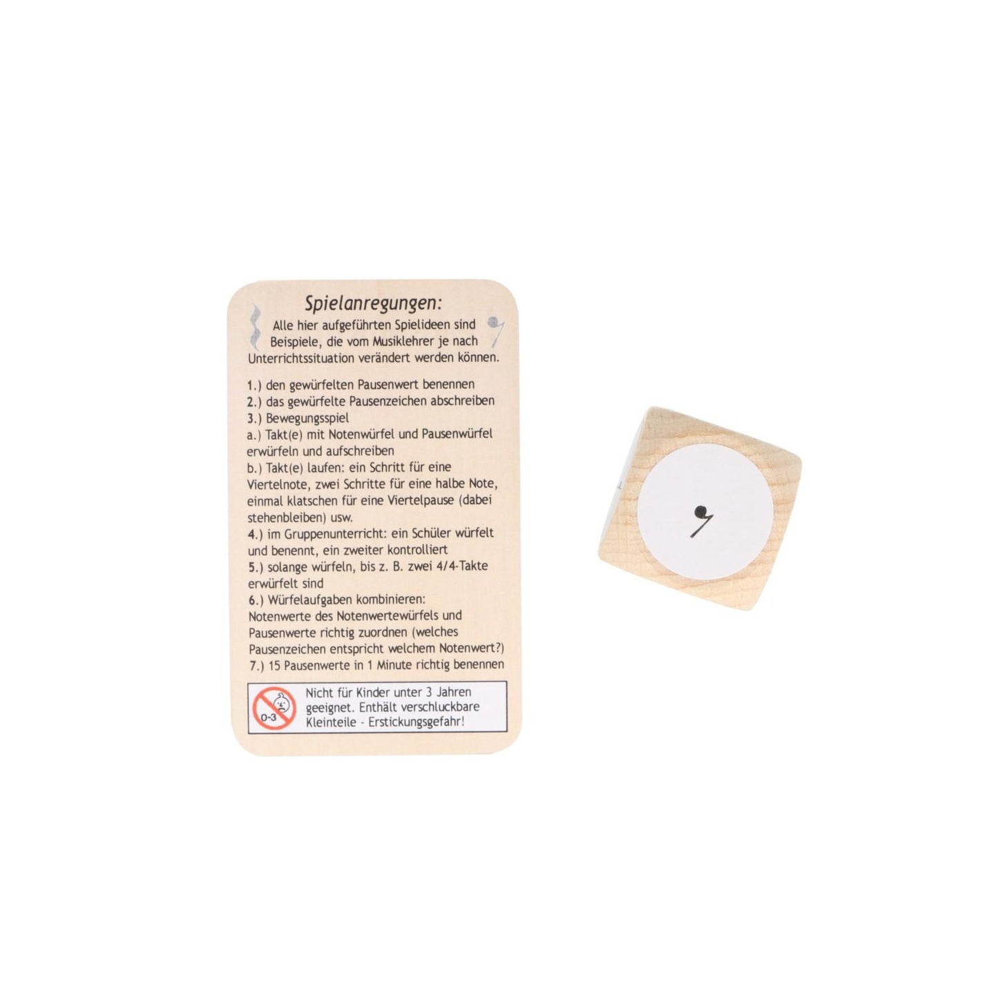 Pausenwürfel, Notenlehre