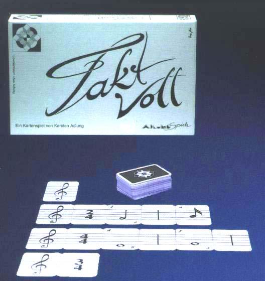 Taktvoll, card game for learning notes and musical notations