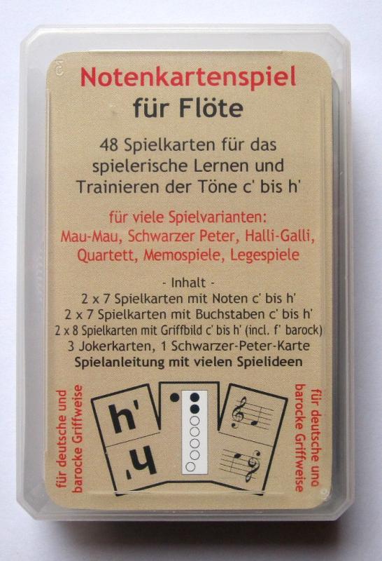 Notenkartenspiel für Flöte