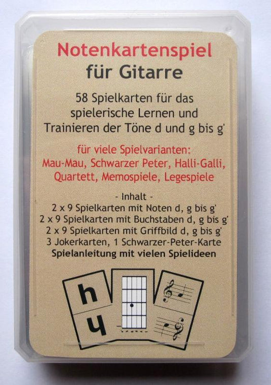 Notenkartenspiel für Gitarre