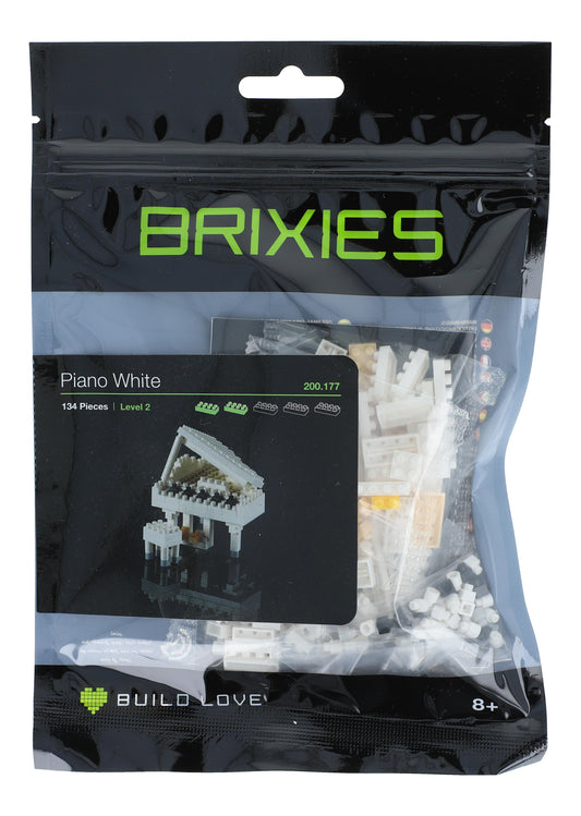 BRIXIES Grand Piano, grand piano, white