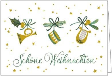 Doppelkarte Schöne Weihnachten (Instrumente)