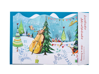 Double Card Advent Calendar Musical Christmas