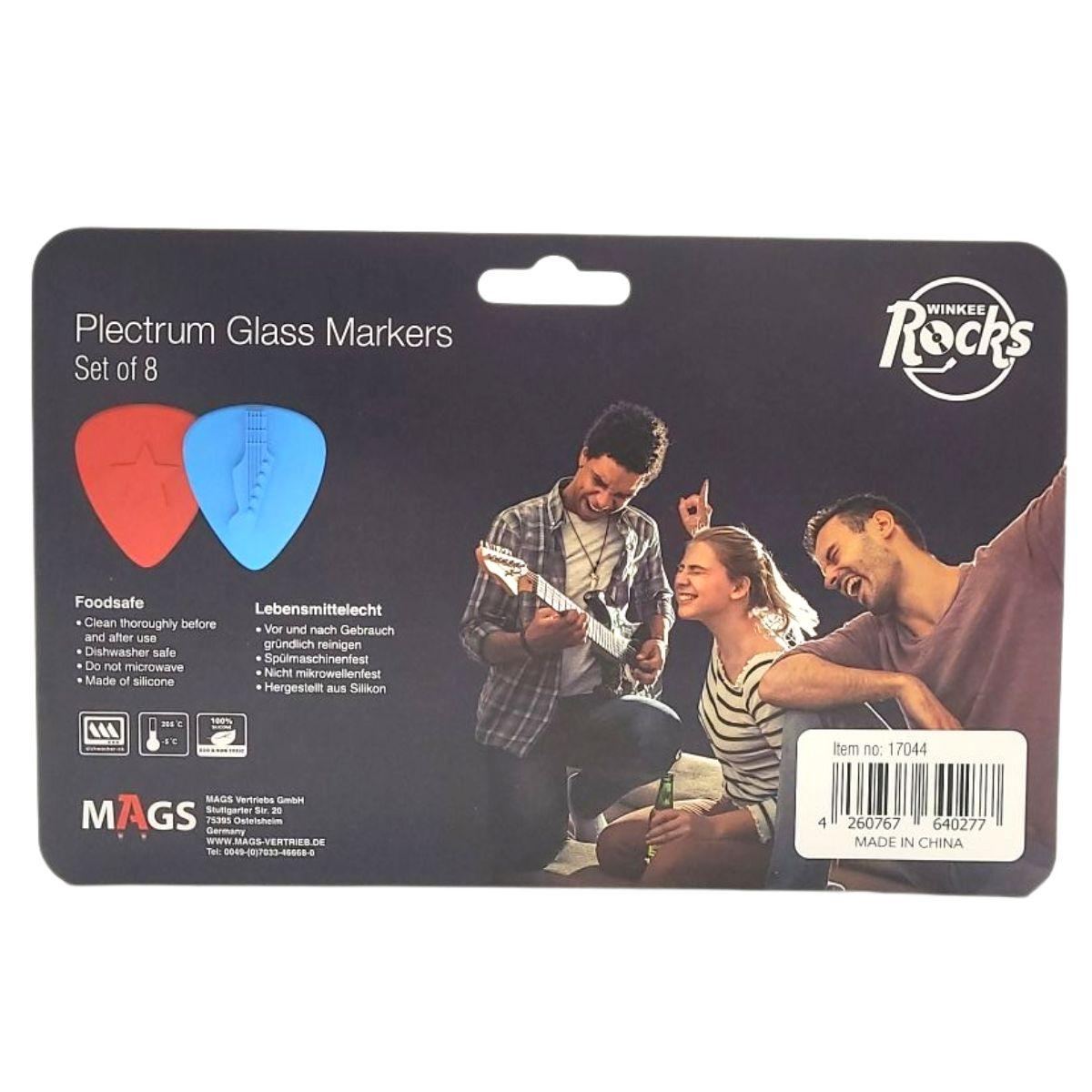 Plectrum Glass Marker Set of 8