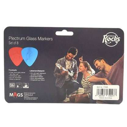 Plectrum Glass Marker Set of 8