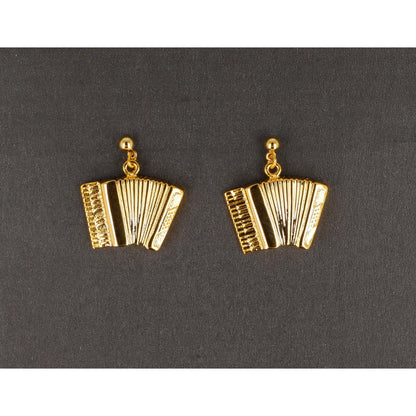 Accordion earrings, silver-plated or gold-plated