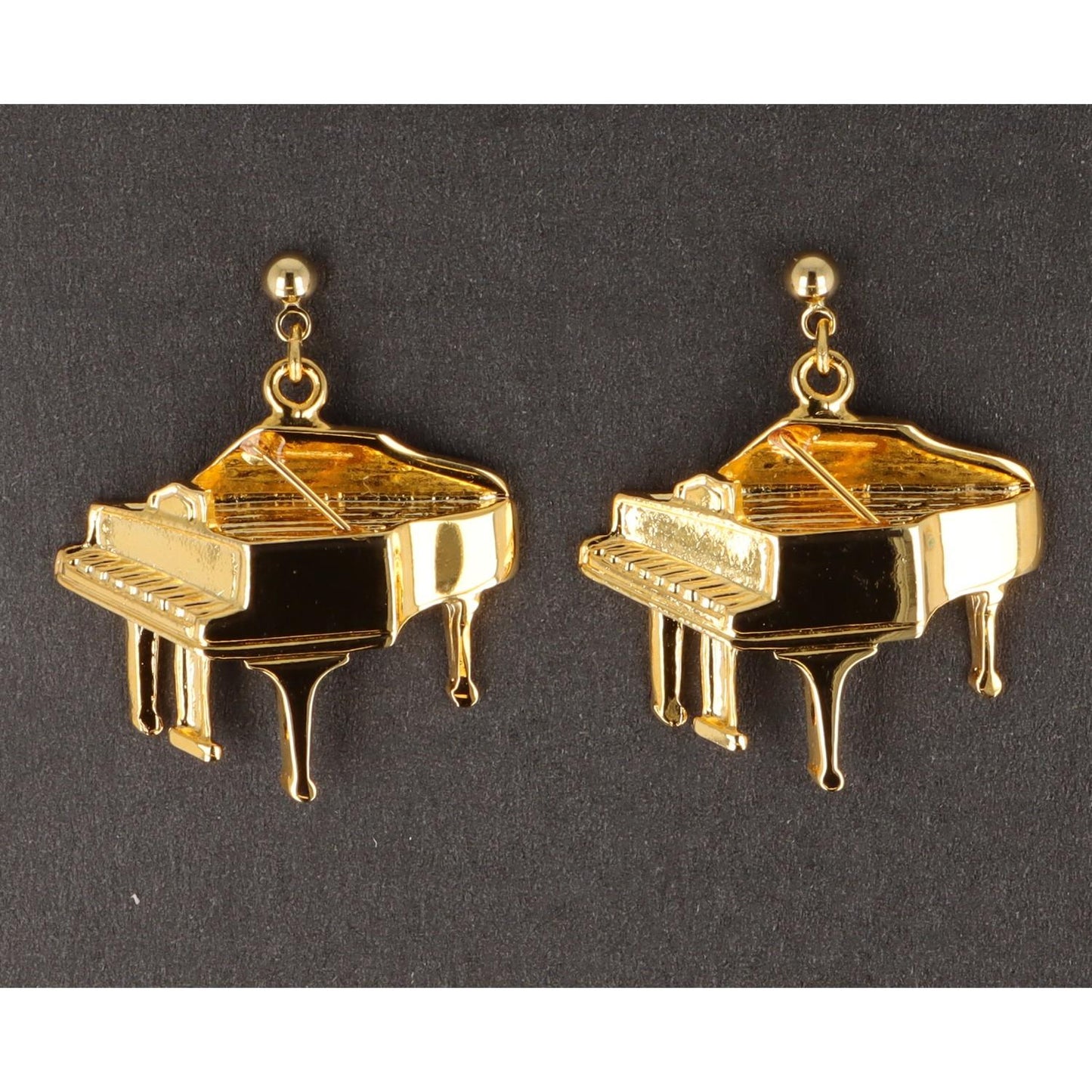 Piano earrings, silver-plated or gold-plated