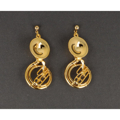 Sousaphone earrings, silver-plated or gold-plated